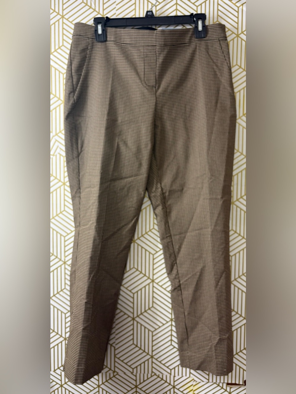 Liz Claiborne Brown Micro-Check Dress Pants size 12